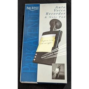 Genuine Park Avenue Auto Voice Recorder & Note Pad With Nightlight NOS BNIB